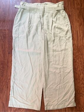 Free People Light Sage High-Rise Trousers